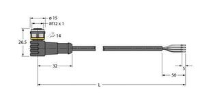 Turck Anschlussleitung PVC WKC4.4T-2/TEL