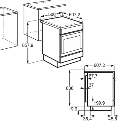 Electrolux AEG MDA Elektroherd 50cm CCB54482BB