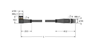 Turck Aktuator- u. Sensorleitung PUR PKW3M-2-PSG3M/TXL