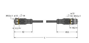 Turck Aktuator- u. Sensorleitung PVC RKC4.4T0.3RSC4.4TTEL