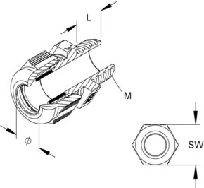 Kleinhuis IPON-Kabelverschraubung M12, f.Kabel 2,5-6,5 1234ML1201