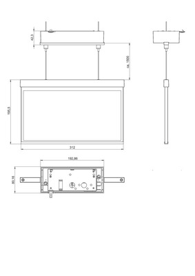 RP-Technik Rettungszeichenleuchte 3h, SC, Piktoset AXDC003SC