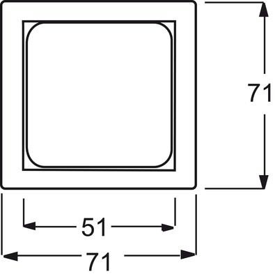 Busch-Jaeger Zentralscheibe elf/ws 50x50,f.TAE-Einsatz 1746/10-72