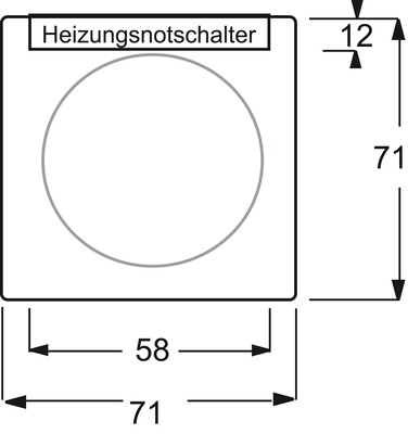 Busch-Jaeger Zentralscheibe alu/si Heizung-Notschalter 1789 H-783-101