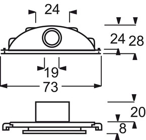 Busch-Jaeger Leitungseinführung f.Rohre,Durchm.20mm 2137/11 W-54