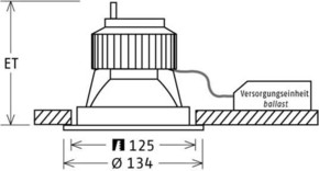 LTS Licht&Leuchten LED-Einbaustrahler 25Gr 4000K CSALP 60.2040.25 si