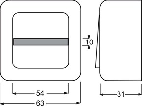 Busch-Jaeger Wipptaster Schliesser 1pol. AP 2621 APGL