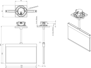 RP-Technik Rettungszeichenleuchte EB 1h, WL, anthr. AMEP401WL-AZ