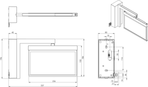 RP-Technik Rettungszeichenleuchte EB 1h, WL, anthr. AMWA401WL-AZ