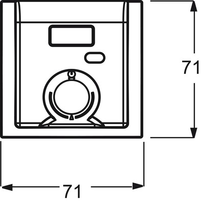 Busch-Jaeger Zentralscheibe alu/si Temp.Regl.m.Nachtabs 1795 TA-783