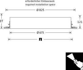 LTS Licht&Leuchten LED-Einbauleuchte 99W 3000K 5247lm PLL 25.675.30.2/DALI