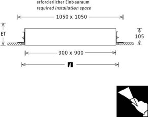 LTS Licht&Leuchten LED-Einbauleuchte 112W 3000K 10620lm PLL 55.900.30.1/DALI