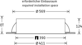 LTS Licht&Leuchten LED-Einbauleuchte 23W 3000K 1334lm PLL27410301/DALI si