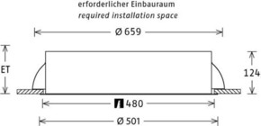 LTS Licht&Leuchten LED-Einbauleuchte 43W 3000K 2901lm PLL27500301/DALI si