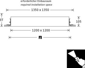 LTS Licht&Leuchten LED-Einbauleuchte 197W 3000K 19690lm PLL551200301/DALI