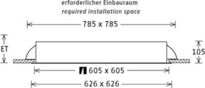 LTS Licht&Leuchten LED-Einbauleuchte 52W 3000K 4770lm PLL57625301/DALI si