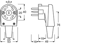 Busch-Jaeger Perilex-Stecker 25A weiß 2365 SWLW