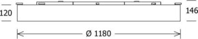 LTS Licht&Leuchten LED-Anbauleuchte 3000K D1180 PLL 20.1180.30DAopal