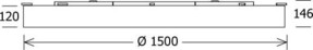 LTS Licht&Leuchten LED-Anbauleuchte 3000K D1500 PLL 20.1500.30DAopal