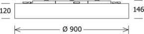 LTS Licht&Leuchten LED-Anbauleuchte 3000K D900 PLL 20.900.30DALopal