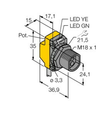 Turck Opto Sensor Lichtleiter QS18VP6F