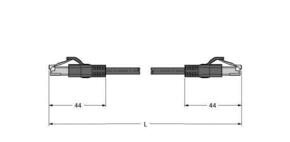 Turck Leitung für Industrial Ethernet / PROFINET RJ45SRJ45S44160.5M