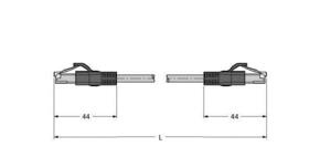 Turck Leitung für Industrial Ethernet / PROFINET RJ45SRJ45S44160.5M