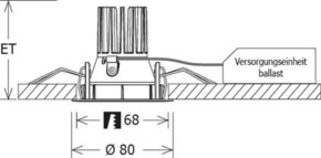 LTS Licht&Leuchten LED-Einbaustrahler 4000K 15Gr FLIR 100.1040.15 si