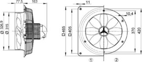 Maico Ventilator 1850cbm/h,90W,IP55 EZQ 30/4 B