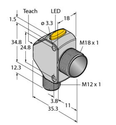 Turck Opto-Sensor Lasersensor Q3XTBLD150-Q8