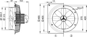 Maico Axial-Wandventilator Stahlwandring DN 300 DZS 30/6 B