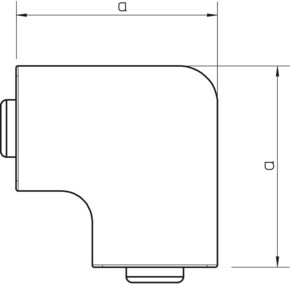 OBO Bettermann Vertr Flachwinkelhaube 40x90mm PVC, rws, RAL9010 WDK HF40090RW