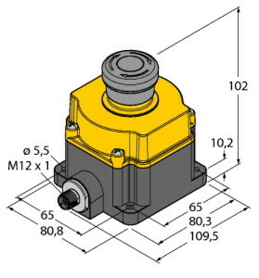 Turck Not-Aus Taster unbeleuchtet SSA-EB1PL2-12ED1Q8