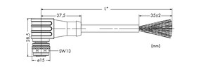 WAGO GmbH & Co. KG Systembusleitung Schleppk. M12B-Buchse 756-1502/060-020