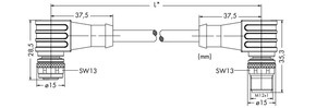 WAGO GmbH & Co. KG Systembusleitung Schleppk. M12B-Buchse 756-1506/060-002