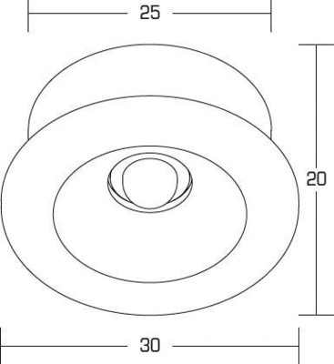 Brumberg Leuchten LED-Lichtpunkt Power-LED wws, 1 W 0P3605WW