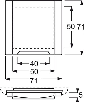 Busch-Jaeger Zentralscheibe stws mt TAE,50x50mm,Klappd. 1746-774