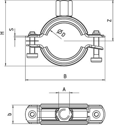 Fischer Deutschl. Universal Rohrschelle FRS-L 53-59