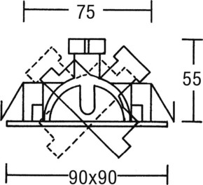 Brumberg Leuchten Einbaustrahler 50W alu-mt 00007025