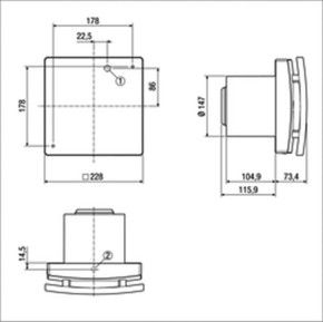 Maico Kleinraumventilator DN150 2-stuf. progr. ECA 150 ipro K