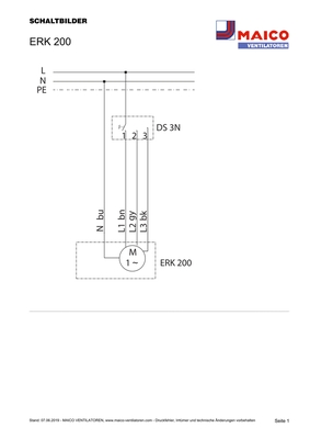 Maico Diagonal-Ventilator zweistufig DN200 ERK 200