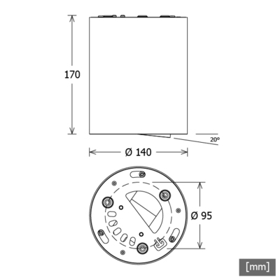 LTS Licht&Leuchten LED-Anbau-Downlight 2700K 15°silber BTN-A 301.27.15 si