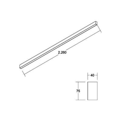 Brumberg Leuchten LED-Anbauprofil BIRO40 4000K, 2264mm 77124694