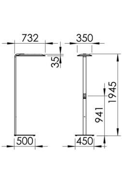 Ridi-Leuchten LED-Stehleuchte 840, DALI DOME-S-K #SPG0630173