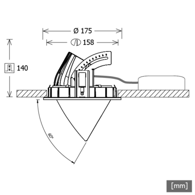 LTS Licht&Leuchten LED-Einbaustrahler 4000K DALI 35°weiß CSARL 71204035DA weiß