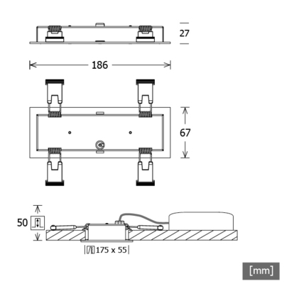 LTS Licht&Leuchten LED-Einbauleuchte 830 DALI si CHOCM-R 140. #665581