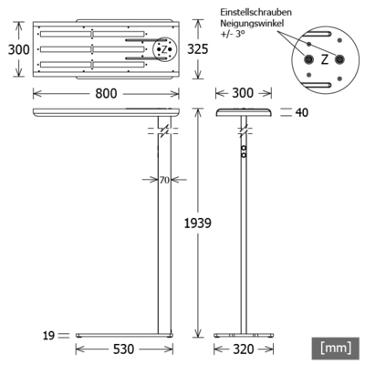 LTS Licht&Leuchten LED-Stehleuchte 830 sw/ws OPT-S 110.830#665476