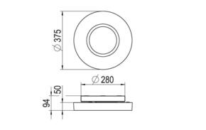 Ridi-Leuchten LED-Wandleuchte 830 IRIS-W4500-830NDEDS3