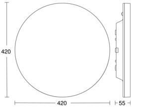 Steinel Sensor-LED-Innenleuchte 420 x 55 mm WS R30 plus SC 4000K