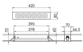 Ridi-Leuchten LED-Einbaudownlight 830 MIREFA #SPG0330218AQ